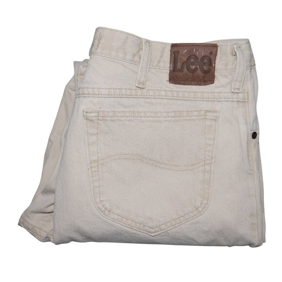 LEE Men's Size 40x30 Denim Jeans Beige/Tan Vintage - Picture 1 of 9
